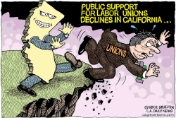 LOCAL-CA CALIF DOWN ON UNIONS by Wolverton