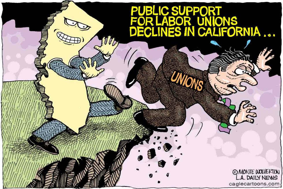  LOCAL-CA CALIF DOWN ON UNIONS by Wolverton