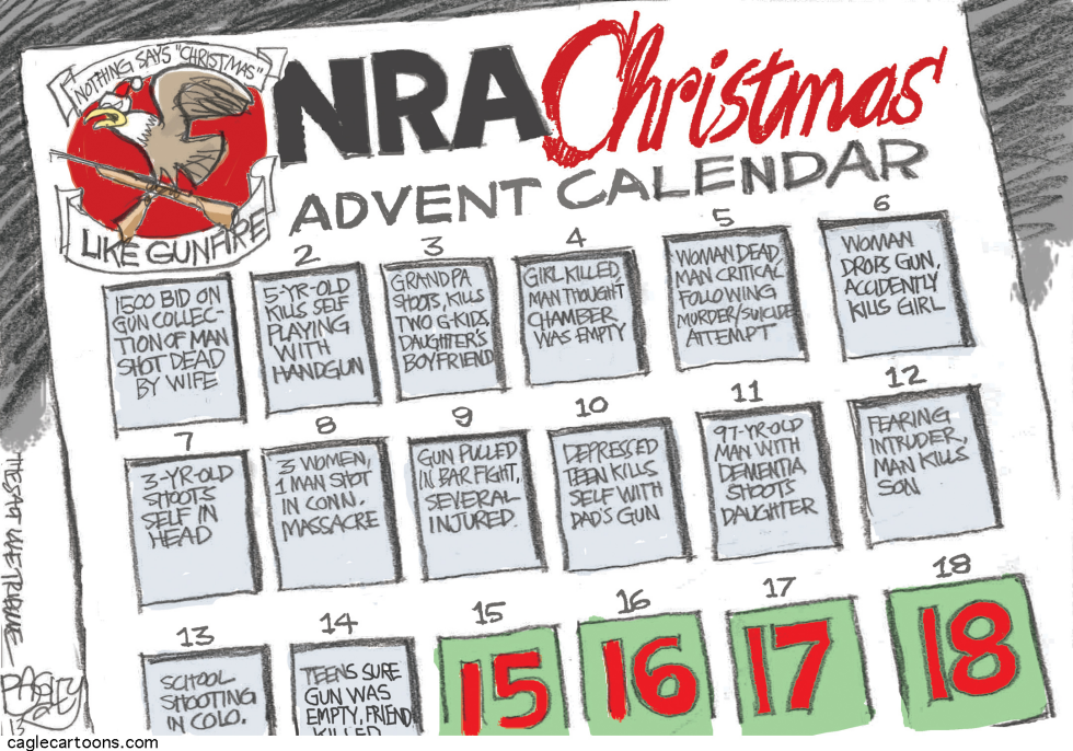  NRA ADVENT CALENDAR by Pat Bagley