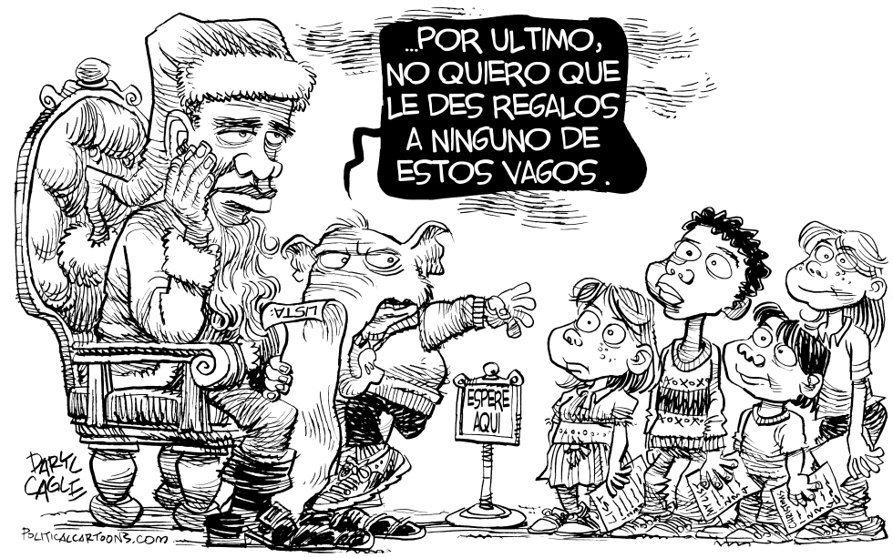  SANTA OBAMA Y LOS VAGOS by Daryl Cagle