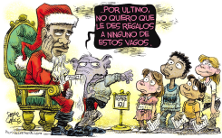 SANTA OBAMA Y LOS VAGOS  by Daryl Cagle