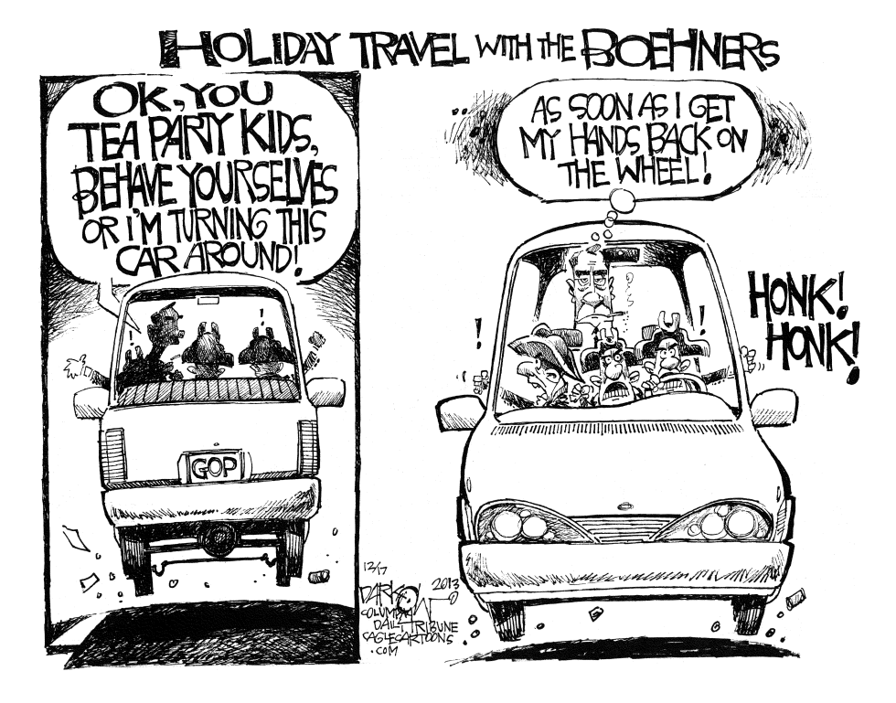  HOLIDAY TRAVEL WITH THE BOEHNER'S by John Darkow