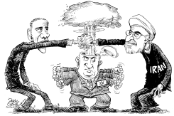 OBAMA, IRAN AND NETANYAHU by Daryl Cagle