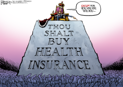 OBAMACARE EXCEPTION by Nate Beeler