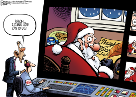 SANTA SNOOPING by Nate Beeler