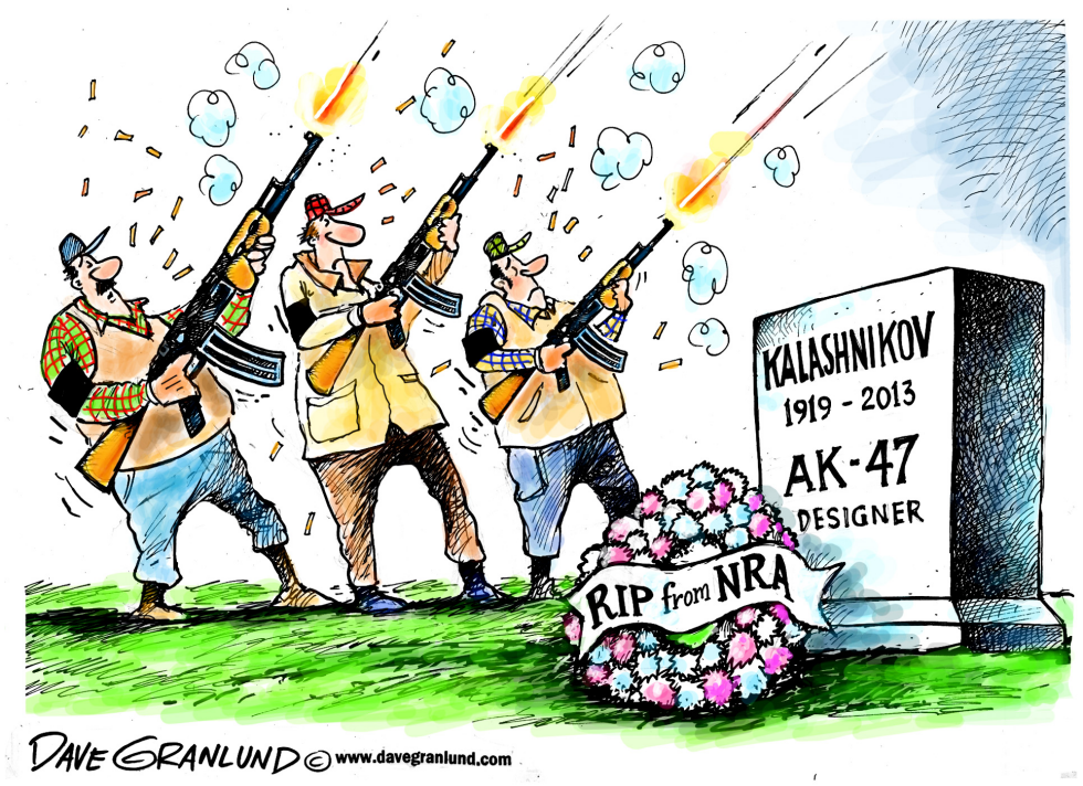  AK-47 DESIGNER DIES by Dave Granlund