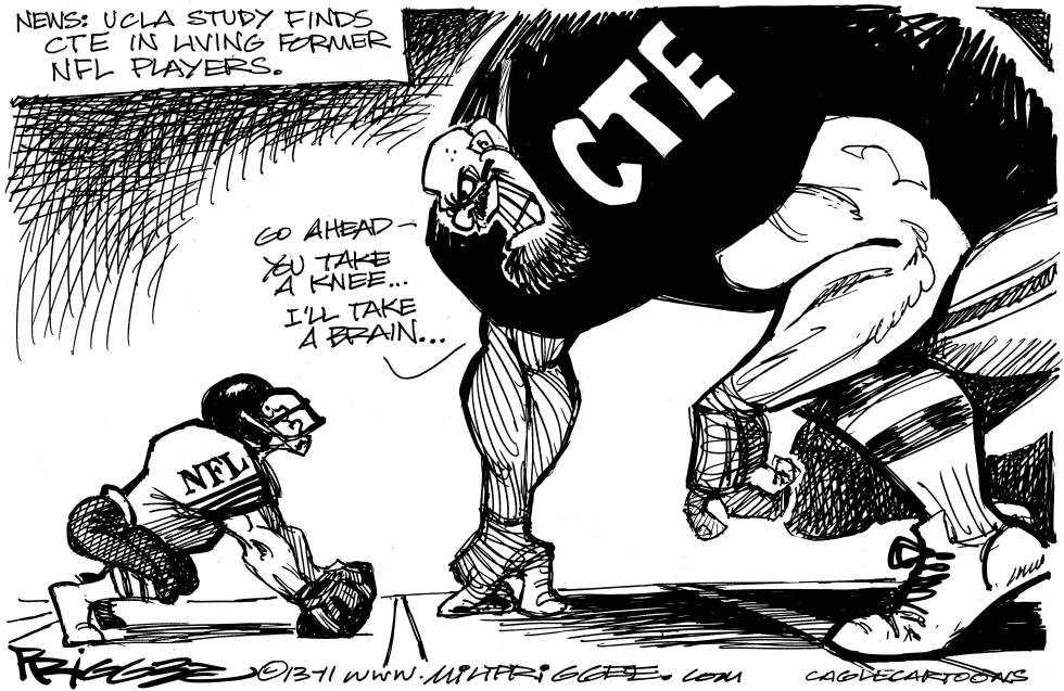  NFL CTE by Milt Priggee