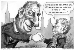 BILL DE BLASIO Y MIKE BLOOMBERG by Taylor Jones