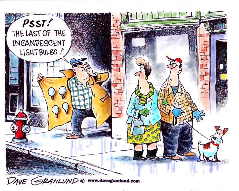  INCANDESCENT BULBS by Dave Granlund