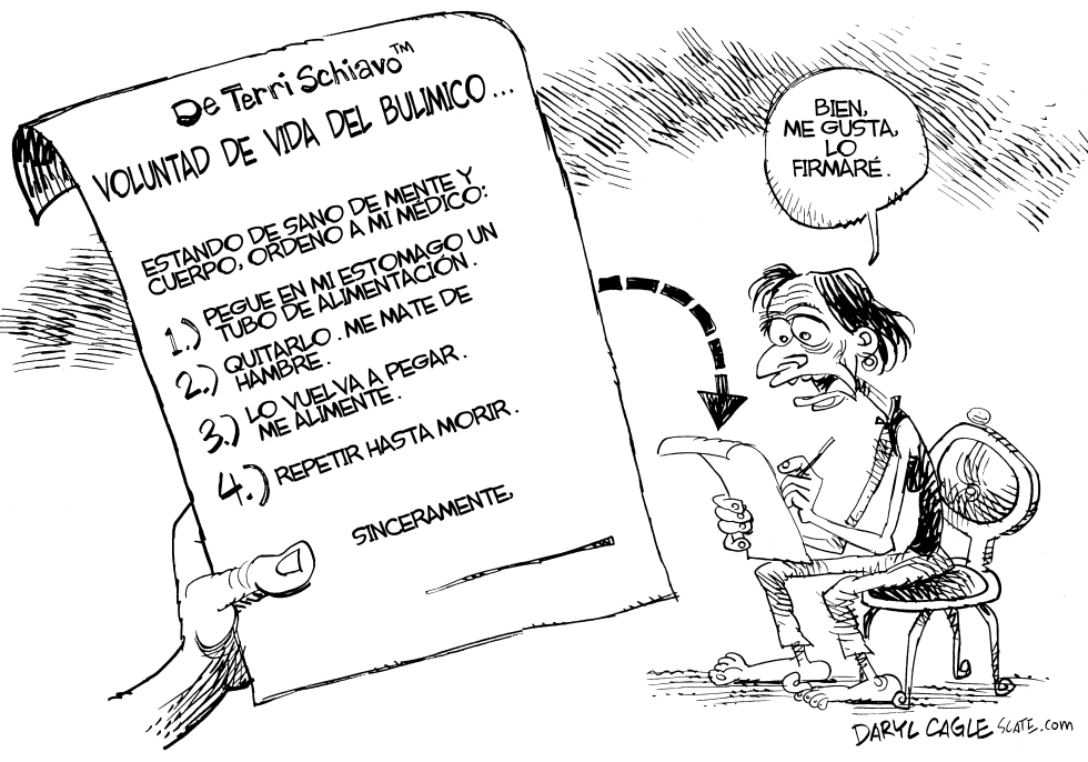  VOLUNTAD DE VIDA DEL BULIMICO by Daryl Cagle