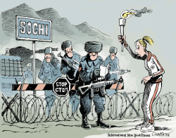 SOCHI UNDER HIGH SECURITY by Patrick Chappatte