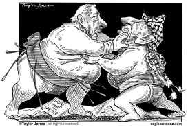 ARIEL SHARON AND YASSER ARAFAT by Taylor Jones