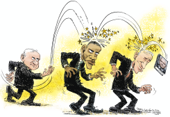 DEFENSE SECRETARY ROBERT GATES BOOK BOUNCE by Daryl Cagle