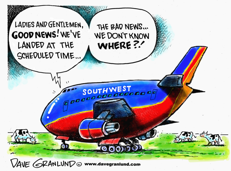  SOUTHWEST AIRLINES PILOT ERROR by Dave Granlund