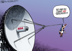 CAUGHT BY THE NSA by Nate Beeler