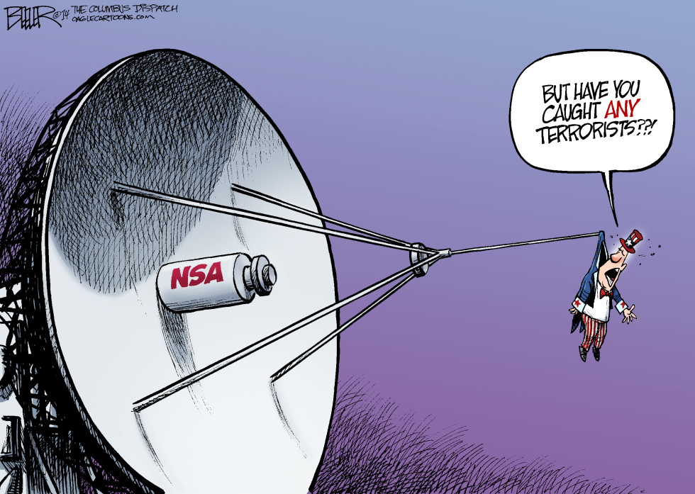  CAUGHT BY THE NSA by Nate Beeler