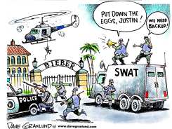 JUSTIN BIEBER EGG RAID by Dave Granlund