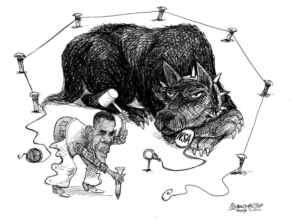  OBAMA CERCA A LA NSA by Petar Pismestrovic