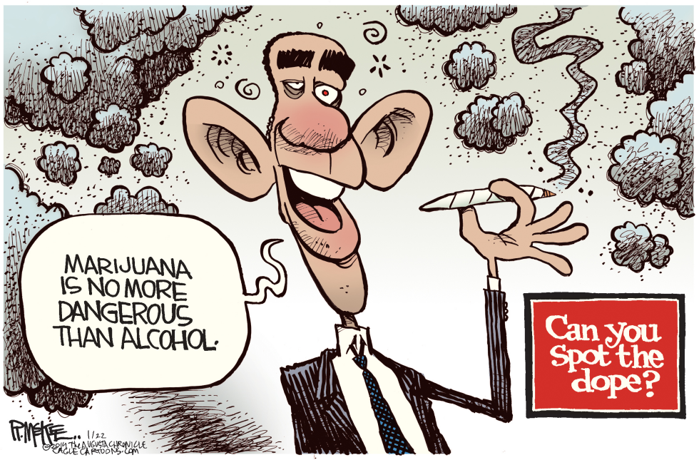  OBAMA DOPE by Rick McKee