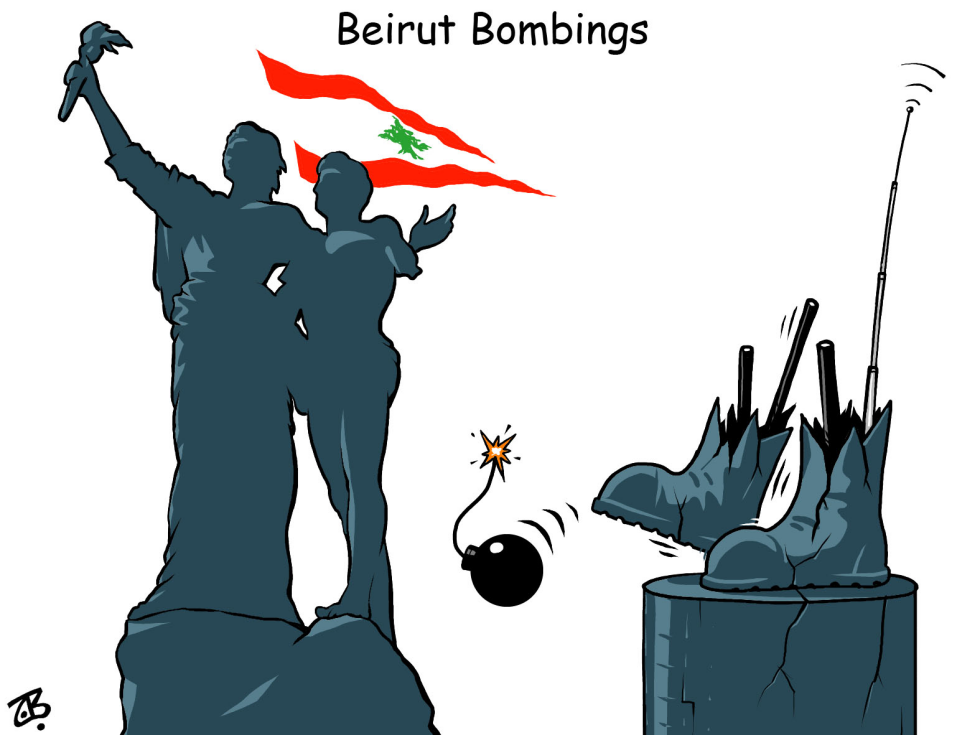  BEIRUT BOMBINGS by Emad Hajjaj