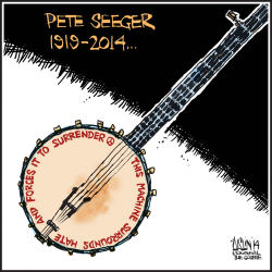 PETE SEEGER, 1919-2014 by Aislin