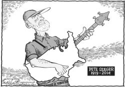 PETE SEEGER by Bob Englehart