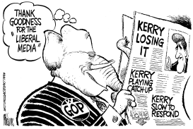 GOP ENJOYS KERRY PRESS by Mike Lane