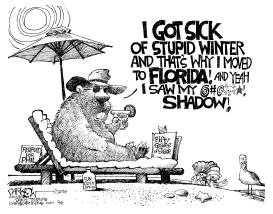 GROUNDHOG GIVES UP by John Darkow