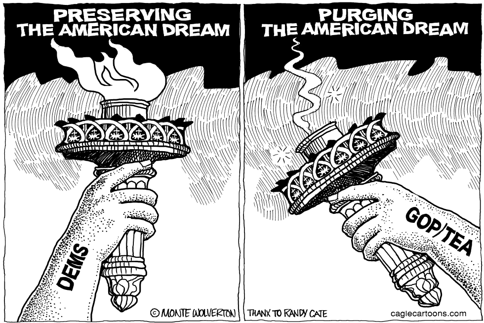  DEM VS GOP  AMERICAN DREAM by Wolverton