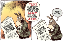 OBAMACARE JOBS by Rick McKee