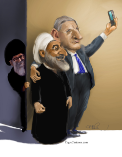 CARL BILDT, ROUHANI AND KHAMENI by Riber Hansson