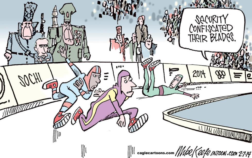  SOCHI SECURITY by Mike Keefe