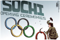 SOCHI OPENING by Rick McKee