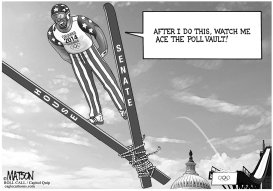 OBAMA SKIS ARE TIED UP BY CONGRESS by RJ Matson