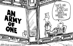 ARMY RECRUITING WOES by Mike Keefe