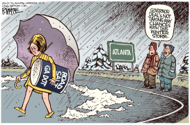 ATLANTA ICE STORM by Rick McKee