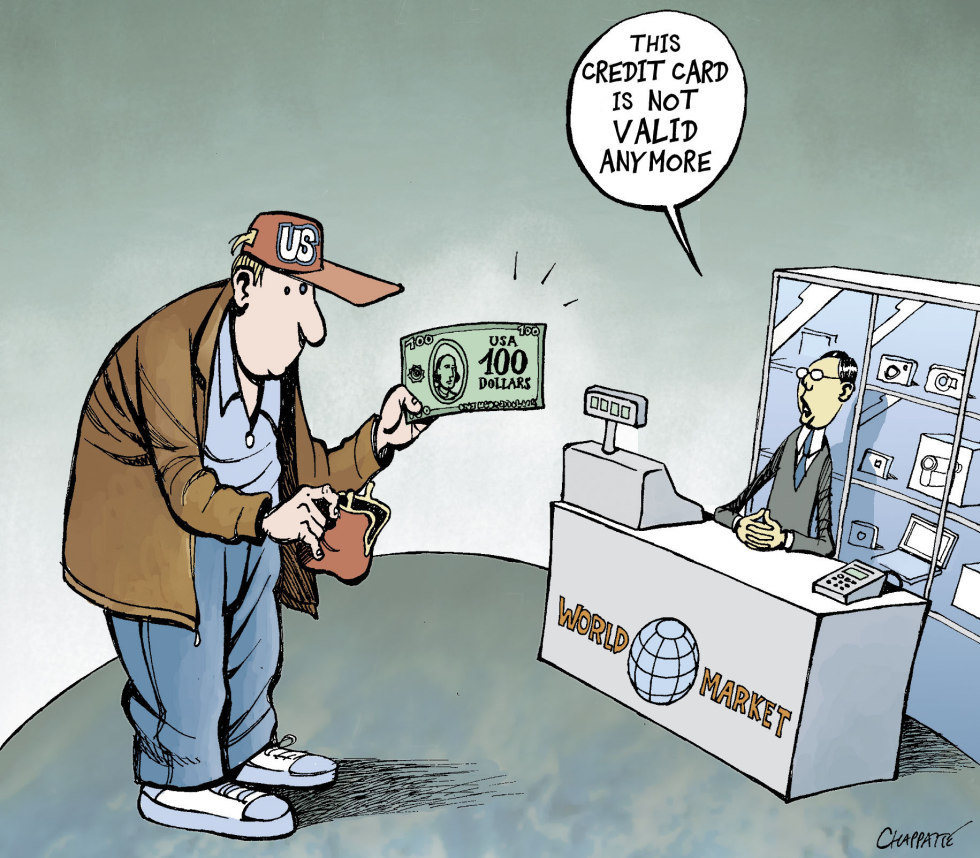  IN THE DOLLAR WE DONT TRUST by Patrick Chappatte