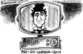 SID CAESAR OBIT by Milt Priggee