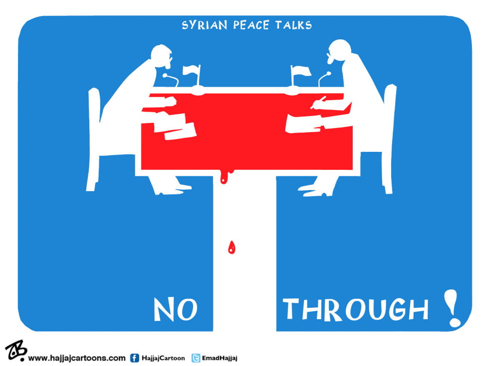  SYRIAN PEACE TALKS by Emad Hajjaj