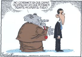 DESCONFIANDO DE OBAMA  by Bob Englehart