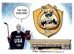 US VS RUSSIA OLYMPIC HOCKEY by Dave Granlund