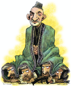 HAMID KARZAI AND HIS TALIBAN PALS by Daryl Cagle