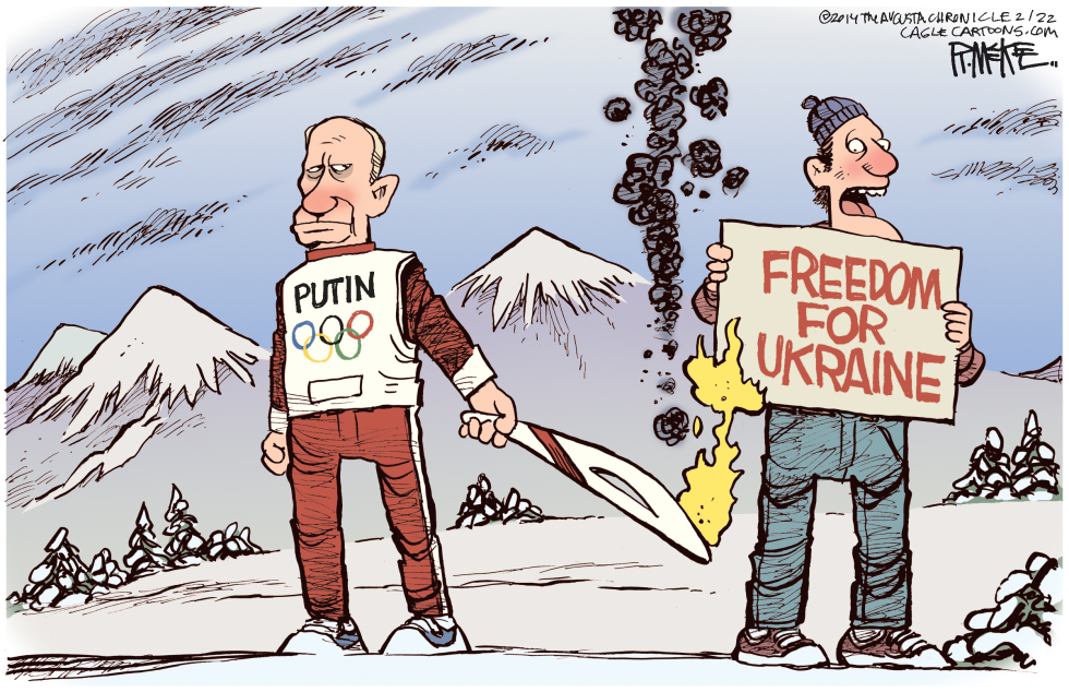  PUTIN TORCHES UKRAINE by Rick McKee