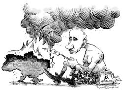 PUTIN Y MALVAVISCOS DE UCRANIA by Daryl Cagle