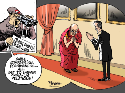 OBAMA AND DALAI LAMA by Paresh Nath