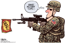 MILITARY CUTS by Rick McKee