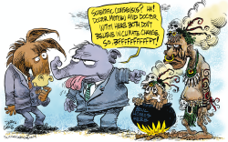 CLIMATE CHANGE - UGANDA - BOILING HOMOS by Daryl Cagle