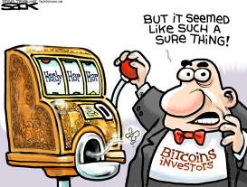 BITCOIN TOSS by Steve Sack