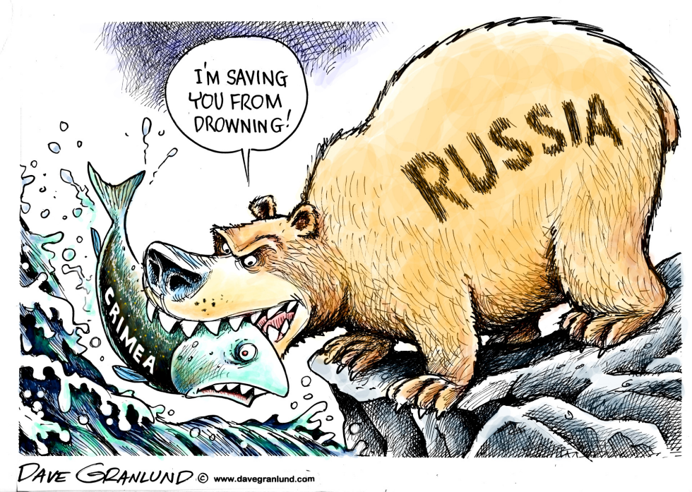  RUSSIA MOVES ON CRIMEA by Dave Granlund