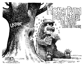 HONEY PUTIN DON'T CARE by John Darkow